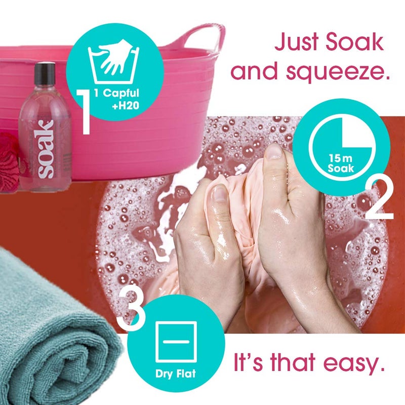 Soak Laundry Soap â€“ No Rinse, Plant Derived Hand Wash Detergent - 375 ml / 12 fl. oz, 75+ Washes (Celebration) - Image 5